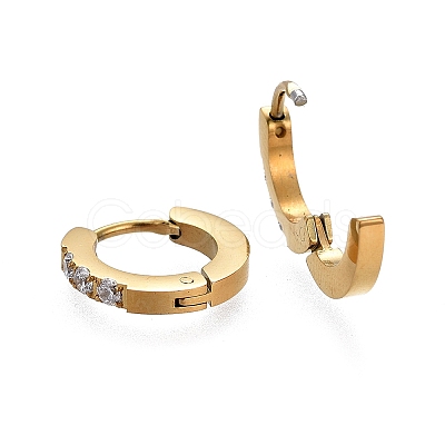 304 Stainless Steel Huggie Hoop Earrings EJEW-L252-042G-1