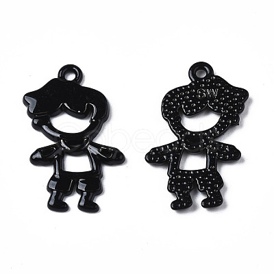 Spray Painted Alloy Pendants PALLOY-T077-165-1