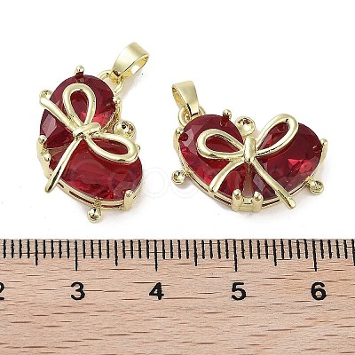 Real 18K Gold Plated Brass Glass Pendants KK-R161-02G-04-1