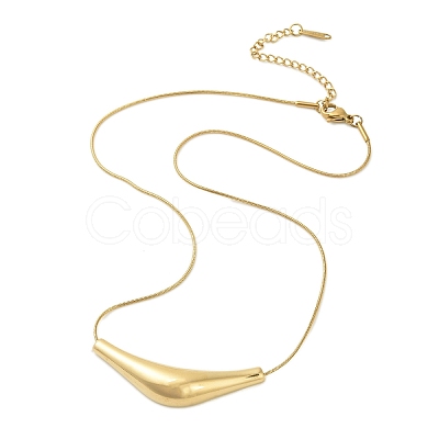 304 Stainless Steel Arc-shaped Pendant Necklaces for Women LS-NJEW-A049-01G-1