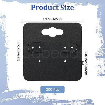 200Pcs Paper Earring Display Cards CDIS-CN0001-02B-1