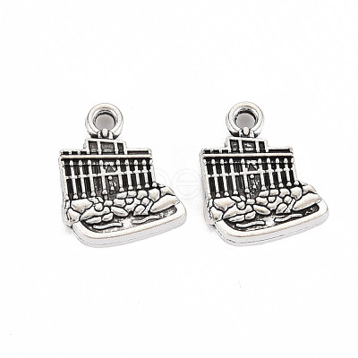 Tibetan Style Alloy Charms TIBEP-N011-016-1