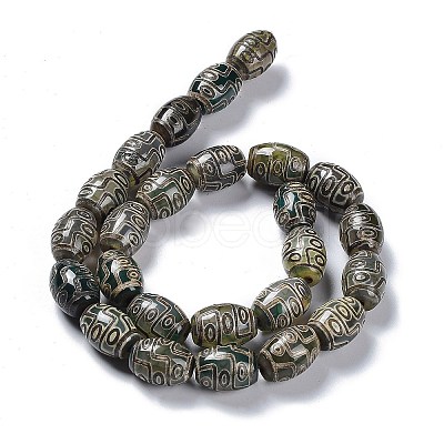 Tibetan Style dZi Beads Strands TDZI-E005-01K-1