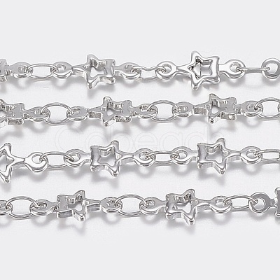 Tarnish Resistant 304 Stainless Steel link Chains CHS-K007-09P-1