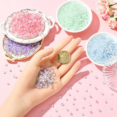 70G Transparent Spray Painted Glass Beads EGLA-YW0005-30A-1