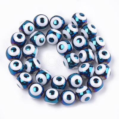 Electroplate Glass Beads Strands EGLA-T012-02B-1
