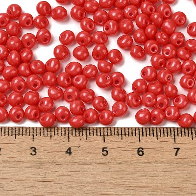 6/0 Opaque Baking Paint Glass Seed Beads SEED-M012-02A-20-1