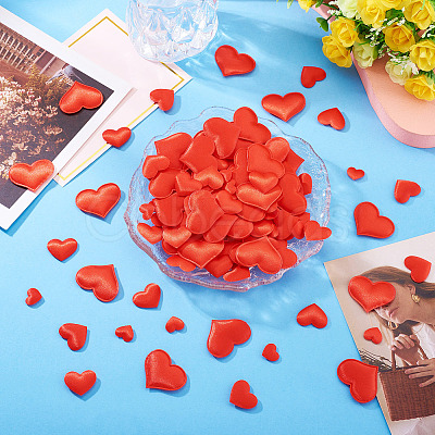 300Pcs 3 Styles Polyester Sponge Heart Confetti DIY-TA0012-61-1
