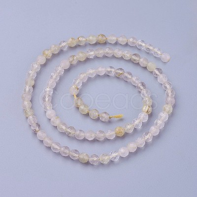 Natural Gold Rutilated Quartz Beads Strands G-F619-10A-4mm-1