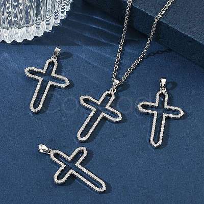 SHEGRACE Brass Micro Pave Cubic Zirconia Pendants XGRQ3D297-484P-1