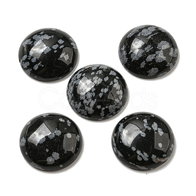 Natural Snowflake Obsidian Cabochons G-C115-02A-14-1