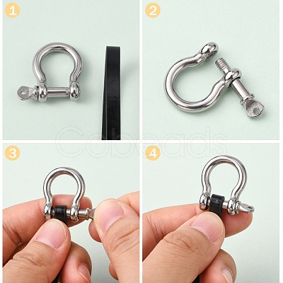 Alloy D-Ring Anchor Shackle Clasps PALLOY-L169-08-1