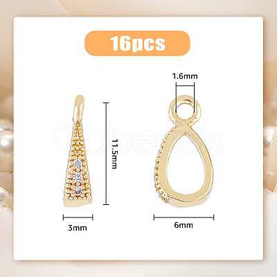 Brass Pave Clear Cubic Zirconia Pendants KK-HY0002-79-1