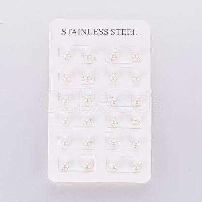 304 Stainless Steel Stud Earrings EJEW-I229-01G-B-1