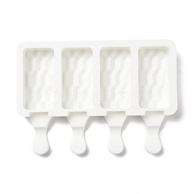 Food Grade DIY Rectangle Ice-cream Silicone Molds DIY-D062-04B-1