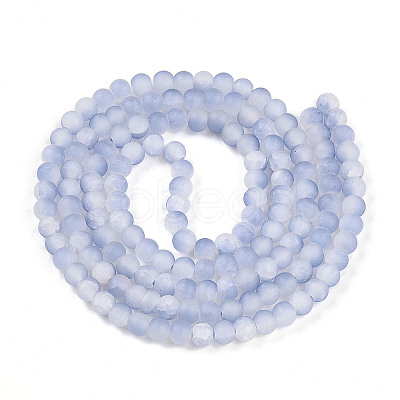 Crackle Glass Beads Strands GLAA-N009-6mm-07-1
