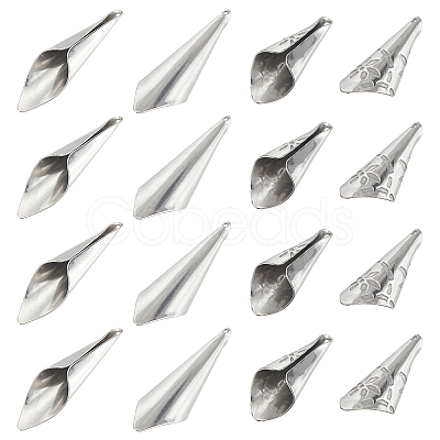 20Pcs 2 Style 304 Stainless Steel Pendants STAS-UN0033-01-1