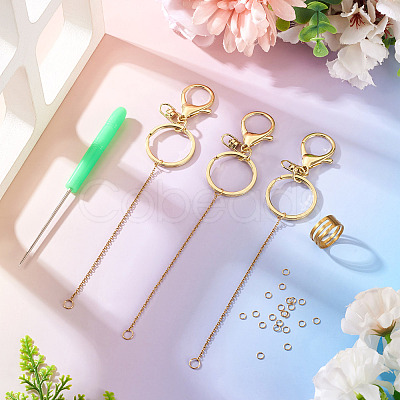 DIY Alloy & Iron Lipstick Keychains Making Kits DIY-TA0014-04-1