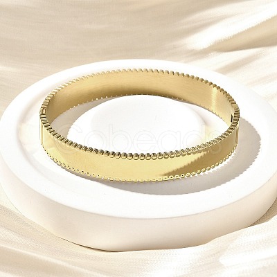 304 Stainless Steel Hinged Bangles for Women BJEW-A028-01G-1