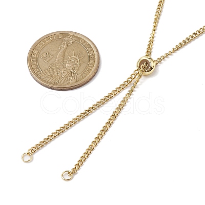Adjustable 304 Stainless Steel Curb Chains Necklaces Making AJEW-JB01214-02-1