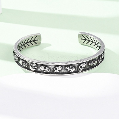 316 Surgical Stainless Steel Cuff Bangles BJEW-C142-01D-AS-1