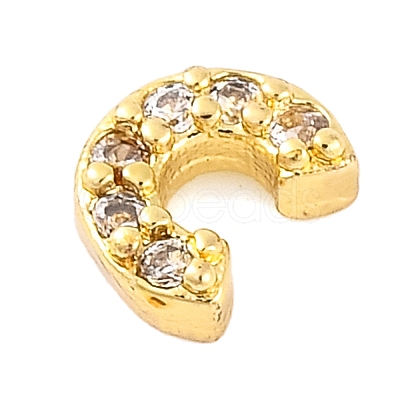 Rack Plating Brass Micro Pave Cubic Zirconia Cabochons KK-F874-04G-C-1