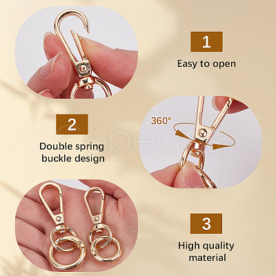 DIY Keychain Clasp Findings Kits DIY-SP0003-47G-1