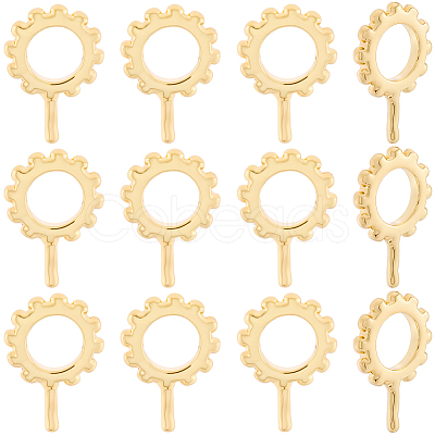 20Pcs Brass Micro Pave Cubic Zirconia Peg Bails KK-BBC0020-31G-1