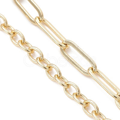 Brass Mixed Chain Bracelet Making AJEW-JB01561-1