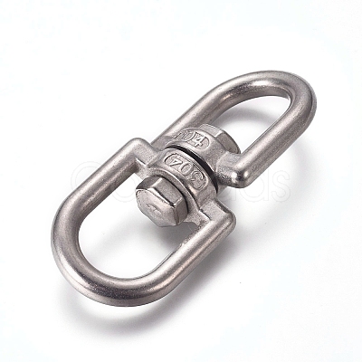 304 Stainless Steel Double Eye Swivel Clasps LS-STAS-WH0014-40-1