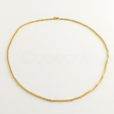 304 Stainless Steel Box Chain Necklaces X-NJEW-R223-01-1