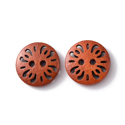 Flat Round 2-hole Basic Sewing Button FIND-WH0416-58B-01-1
