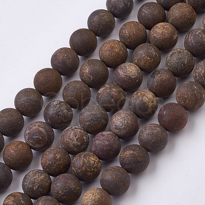 Natural Bronzite Bead Strands G-J376-32-8mm-1