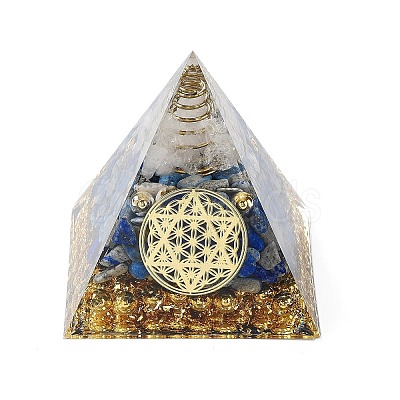 Orgonite Pyramid Resin Energy Generators DJEW-D013-04D-1