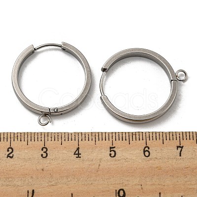 Tarnish Resistant 201 Stainless Steel Huggie Hoop Earrings Findings STAS-A167-01Q-P-1