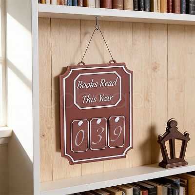 Plastic Books Read This Year Bookshelf Counter Bookish Decoration AJEW-WH0596-877A-1