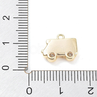 Brass Micro Pave Cubic Zirconia Pendants KK-K276-05G-1