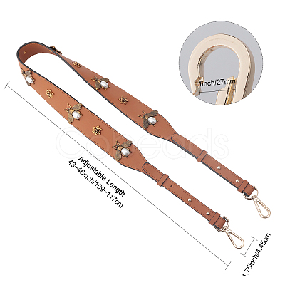 Adjustable PU Leather Purse Shoulder Straps DIY-WH0387-94A-1