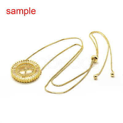 Brass Micro Pave Grade AAA Cubic Zirconia Pendants ZIRC-G090-71-NR-1
