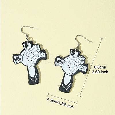 304 Stainless Steel Dangle Earrings EJEW-FS00005-1