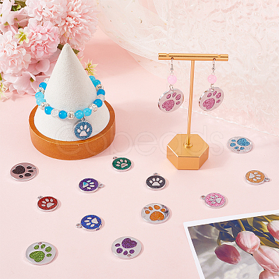 40Pcs 20 Styles Enamel Pendants ENAM-SP0001-01-1