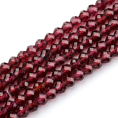 Natural Garnet Beads Strands X-G-K127-01F-3mm-1