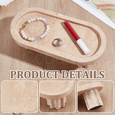 Natural Marble Jewely Display Tray AJEW-WH0709-086A-1