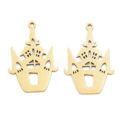 Ion Plating(IP) 201 Stainless Steel Pendants STAS-N098-089LG-1