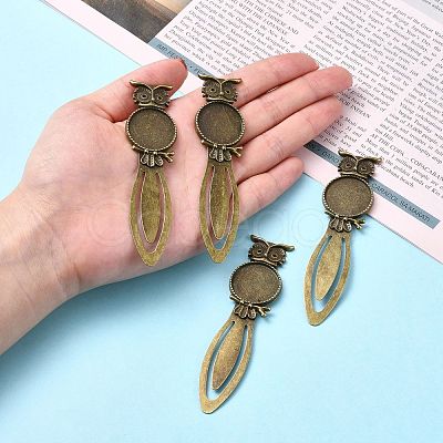 Iron Bookmark Cabochon Settings X-PALLOY-N0084-20AB-NF-1