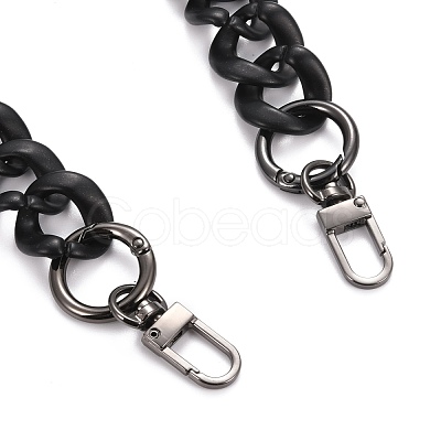 Spray Painted CCB Plastic Curb Chains Bag Handles AJEW-BA00052-01-1