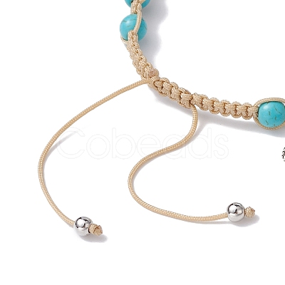 Feather & Turtle & Shell Shape Alloy Charm Bracelet BJEW-TA00389-02-1