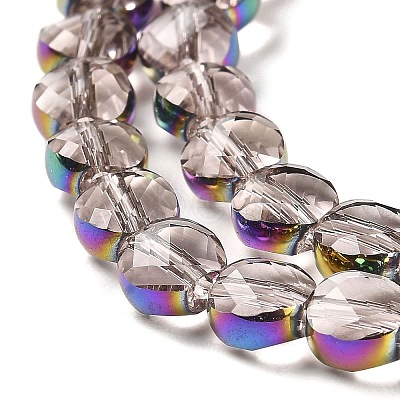 Electroplate Transparent Glass Beads Strands EGLA-Z001-02B-1