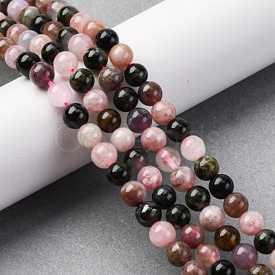 Natural Multicolor Tourmaline Beads Strands G-L608-B01-01-1