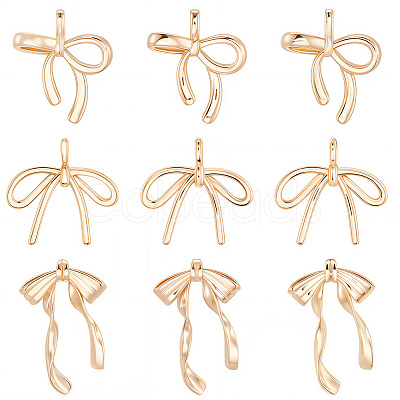 12Pcs 3 Styles Brass Pendants KK-BBC0020-27-1